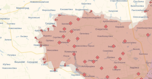 Росія окупувала Птиче і просунулася біля восьми населених пунктів, – DeepState